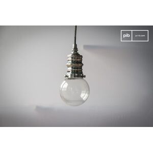 PIB Petite suspension luminaire industrielle argentée Darwin