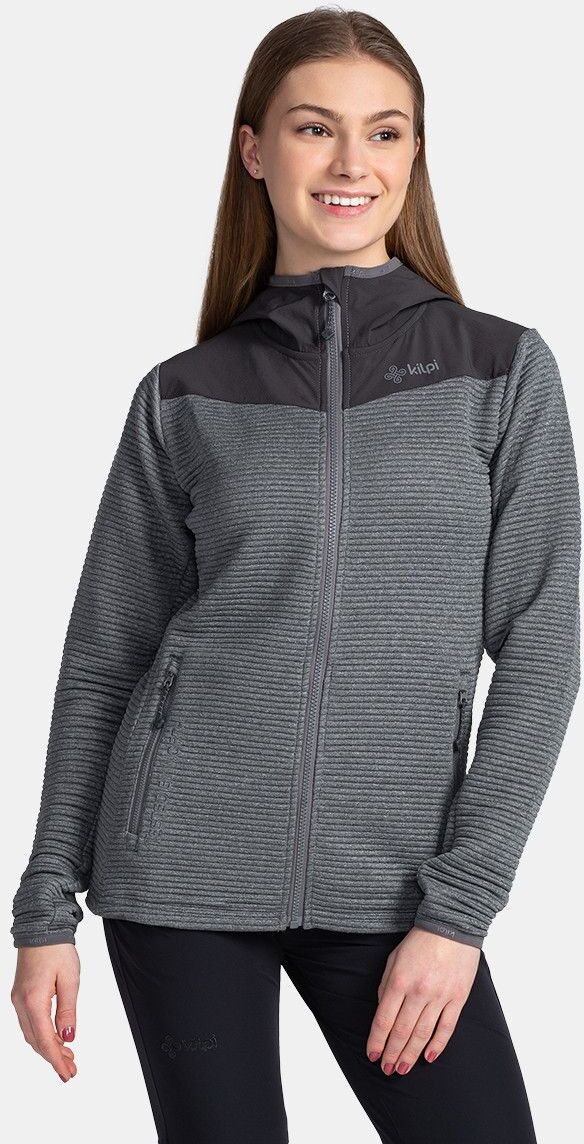 Sweat à capuche de sport pour femme Kilpi TANALI-W Dark grey - 36 Dark grey 36 femme