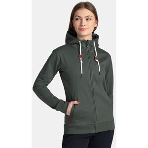 Sweat a capuche en coton pour femme Kilpi BERY-W Vert fonce - 44 Vert fonce 44 femme