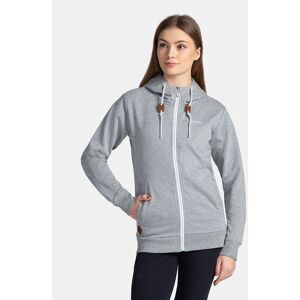 Sweat a capuche en coton pour femme Kilpi BERY-W Gris clair - 44 Gris clair 44 femme