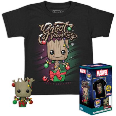 T-SHIRT 9 ANS AVEC PORTE CLE GROOT / FUNKO POCKET POP - Publicité T-SHIRT 9 ANS AVEC PORTE CLE GROOT / FUNKO POCKET POP - Publicité
