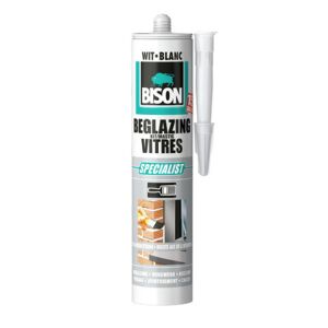 Bison Glazing sealant 290 ml tube blanc