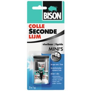 Bison Instant Glue Liquid 3 x 1 g tube carte