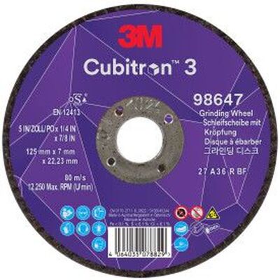 Disque abrasif 3M - Grain en céramique, T27, 125mm - Publicité Disque abrasif 3M - Grain en céramique, T27, 125mm - Publicité