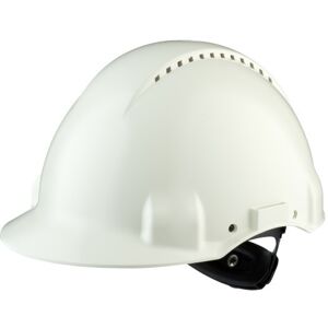 Casque de securite 3M, Uvicator, reglage a cliquet, ventilation, bandeau de transpiration en plastique, blanc, G3000NUV-VI