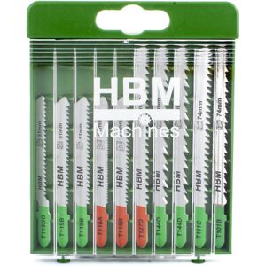 HBM - Jeu de lames de scie sauteuse professionnelle 10 pieces