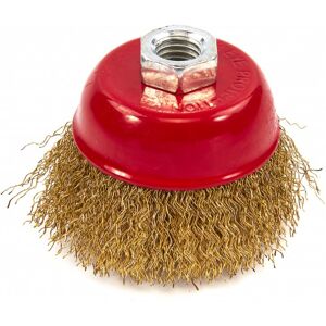 Brosse coupe HBM 75 mm avec fil d'acier ondule avec enregistrement M14