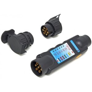 HBM Testeur de fiches de remorque avec 2 adaptateurs 7 et 13 pôles 12 Volt