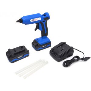 HBM Pistolet a colle professionnel a piles 20 Volt - 2,0AH avec 2 piles.