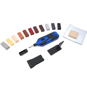 Kit de reparation HBM 11 pieces pour sols stratifies - parquets et meubles comprenant 11 couleurs et une batterie