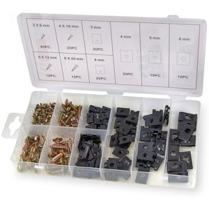 Vis et pinces a boulons HBM 170 pieces, pinces avec assortiment filete