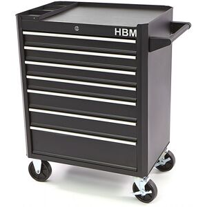 HBM Chariot à outils HBM avec 7 tiroirs - 66 cm - Noir