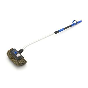 HBM Brosse de lavage professionnelle télescopique avec raccord d'eau et alimentation en eau réglable 100 - 155