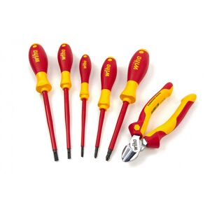 WIHA 33969 - Jeu d'outils pour tournevis d'électricien, coupe latérale - 6 pièces dans une mallette.