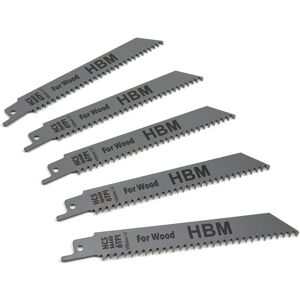 HBM Jeu de lames de scie à guichet 6 TPI pour le bois 5 pièces 150 mm - Publicité HBM Jeu de lames de scie à guichet 6 TPI pour le bois 5 pièces 150 mm - Publicité