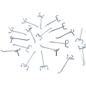HBM jeux de crochets 18 pièces pour panneau porte-outils - Publicité HBM jeux de crochets 18 pièces pour panneau porte-outils - Publicité