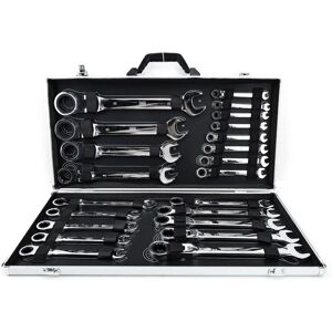 HBM Coffret de 22 clés mixtes, à cliquet et plates avec tête articulée - Publicité HBM Coffret de 22 clés mixtes, à cliquet et plates avec tête articulée - Publicité