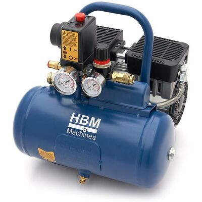 HBM compresseur sans huile silencieux, 6 litres, 8 bar, 0,7 CV - Publicité HBM compresseur sans huile silencieux, 6 litres, 8 bar, 0,7 CV - Publicité