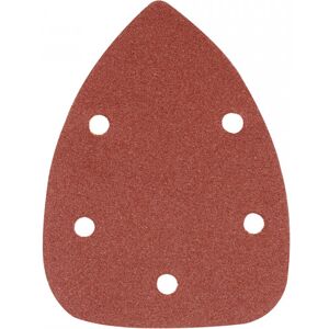 Silverline 140 mm Velcro Delta feuilles abrasives,10 hp. 80 Taille du grain