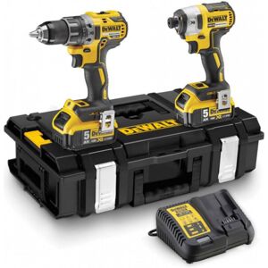 Ensemble combine DeWalt DCK266P2 18V Li-Ion marteau perforateur/visseuse sans fil (DCD796) et visseuse a chocs (DCF887) (2x batterie 5.0Ah) dans une valise - DCK266P2-QW