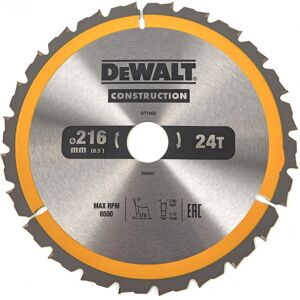 Lame de scie circulaire DeWalt - 216 x 30 x 24 dents - Bois (avec clous) - DT1952-QZ