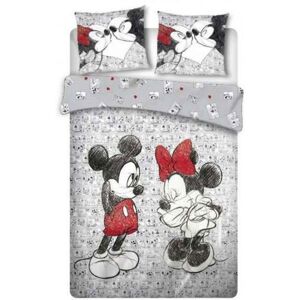 Mickey et Minnie Grey - Housse de Couette Enfant - Parure de lit 2 places - Publicité