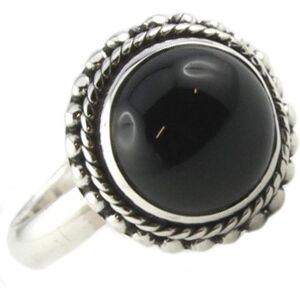 Les Trésors De Lily Bague Argent 'Heaven' onyx - 13 mm