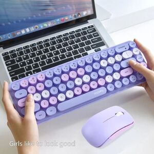 SeenDa Ensembles clavier et souris sans fil 2.4 ghz, Kit clavier et souris colorés, multi-appareils, Compatible avec ordinateur de bureau et ordinateur portable - Publicité