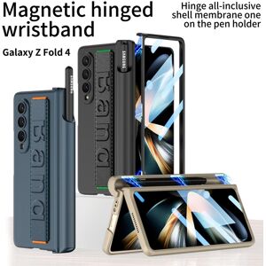 POMOIII-Digital 3C Étui de luxe avec dragonne à charnière magnétique, porte-stylo, pour Samsung Galaxy Z Fold 4 5g, fente Fold4 Spen avec Film de verre, couverture professionnelle - Publicité