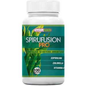 HEALTHYFUSION Pure Spiruline avec Chlorelle et Vitamine C   Riche source de vitamines, protéines, minéraux et acides aminés essentiels   100 unités - Publicité