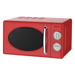 Sogo Micro-Ondes Sans Grill Retro - 20L - 700W - Rouge - Publicité