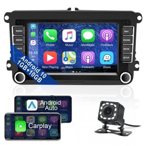 Podofo 7'' Android 10.0 Double Din Auto avec Apple Carplay Android Auto pour VW Golf Passat Polo TIGUAN TOURAN Autoradio Bluetooth GPS Wifi FM - Publicité