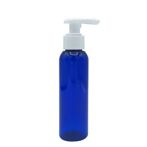 Flacon Victoire - 100ml / 200ml Bouchage - Pompe savon blanche 24/410, Contenance - 100 ml - Bleu - Publicité