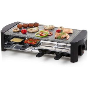 DOMO-ELEKTRO DOMO Raclette gril Pierre a griller 8 poelons, 1300W DO9186G - Publicité