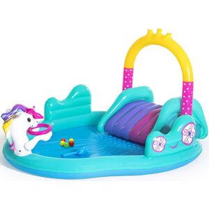 BESTWAY Unicorn Aire de jeux avec pataugeoire, 274 x 198 x 137 cm 53097