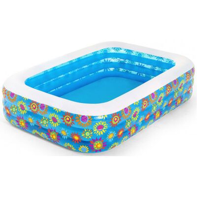 BESTWAY Family Pool Piscine gonflable Happy Flora, 229 x 152 x 56 cm 54120 - Publicité BESTWAY Family Pool Piscine gonflable Happy Flora, 229 x 152 x 56 cm 54120 - Publicité