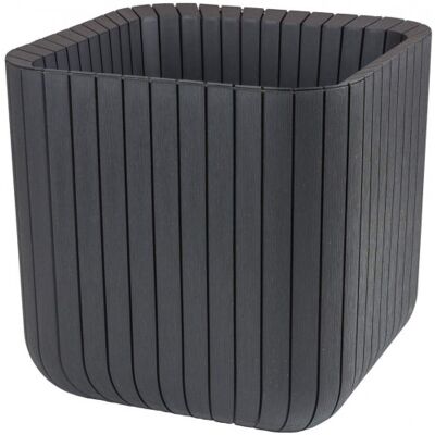 KETER CUBE PLANTER L Pot, 39,5 x 39,5 x 39,5 cm, anthracite 17201220 - Publicité KETER CUBE PLANTER L Pot, 39,5 x 39,5 x 39,5 cm, anthracite 17201220 - Publicité