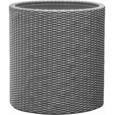 KETER MEDIUM CYLINDER Pot, 36 x 36 x 37,3 cm, rotin, gris 17197835 - Publicité KETER MEDIUM CYLINDER Pot, 36 x 36 x 37,3 cm, rotin, gris 17197835 - Publicité