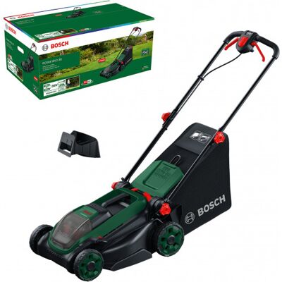 Bosch ROTAK18V2-38 Tondeuse a gazon sur batterie 06008B9M01 - Publicité Bosch ROTAK18V2-38 Tondeuse a gazon sur batterie 06008B9M01 - Publicité