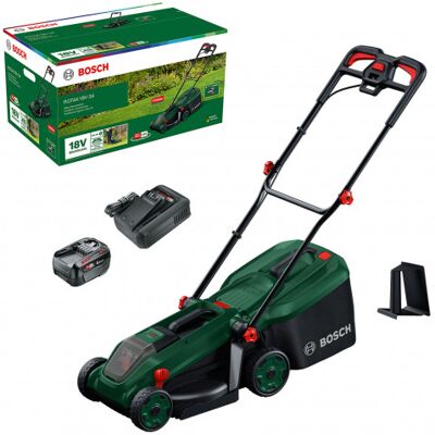 Bosch OSCH ROTAK18V-34 Tondeuse a gazon sur batterie 06008B9N00 - Publicité Bosch OSCH ROTAK18V-34 Tondeuse a gazon sur batterie 06008B9N00 - Publicité