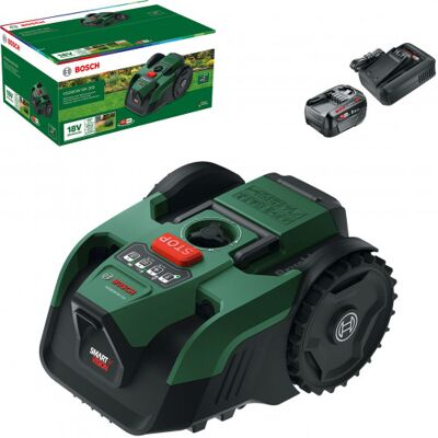 Bosch VISIMOW18V-200 Tondeuse robot sans fil, 1x 5,0Ah 06008E1100 - Publicité Bosch VISIMOW18V-200 Tondeuse robot sans fil, 1x 5,0Ah 06008E1100 - Publicité