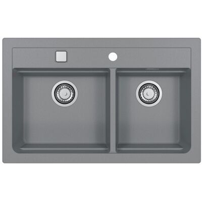 ALVEUS ATROX 50 Évier de cuisine en granit, 790 x 500 mm, béton 1132001 - Publicité ALVEUS ATROX 50 Évier de cuisine en granit, 790 x 500 mm, béton 1132001 - Publicité