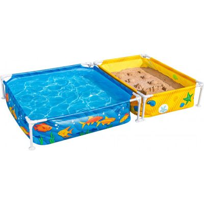 BESTWAY My First Frame Pool avec bac a sable 213 x 122 x 30,5 cm 561CF - Publicité BESTWAY My First Frame Pool avec bac a sable 213 x 122 x 30,5 cm 561CF - Publicité