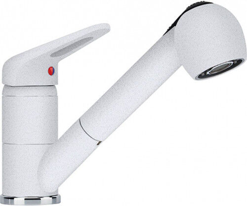 Franke NOVARA PLUS Mitigeur, Douchette double-jet , Levier haut , BLANC ARTIC 115.0470.669