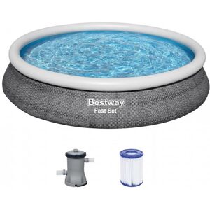 BESTWAY Fast Set Piscine hors sol, 457 x 84 cm,