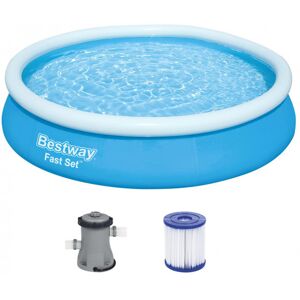 BESTWAY Fast Set Piscine hors sol, 366 x 76 cm, avec pompe 57274 - Publicité BESTWAY Fast Set Piscine hors sol, 366 x 76 cm, avec pompe 57274 - Publicité