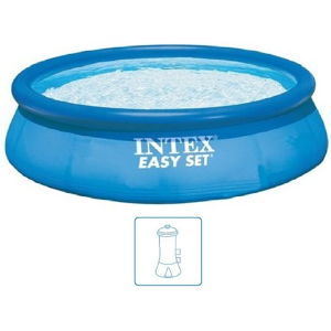 INTEX Easy Set Pool Piscine gonflable 366 x 76 cm avec filtration a cartouche 28132NP - Publicité