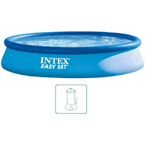 INTEX Easy Set Pool Piscine gonflable 396 x 84 cm avec filtration a cartouche 28142NP - Publicité