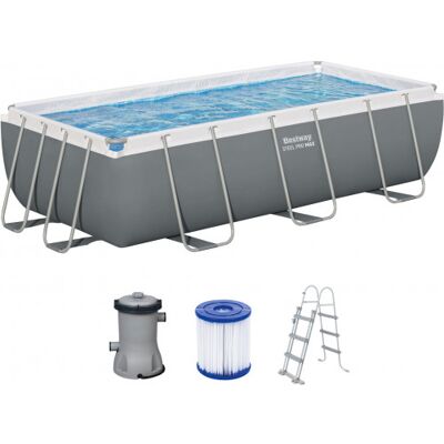 BESTWAY Steel Pro Max Piscine hors sol rectangulaire, 404 x 201 x 100 cm 56441 - Publicité BESTWAY Steel Pro Max Piscine hors sol rectangulaire, 404 x 201 x 100 cm 56441 - Publicité