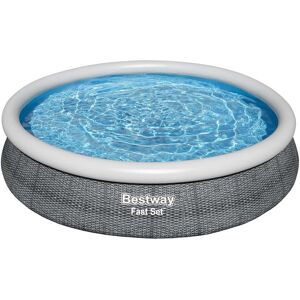 BESTWAY Fast Set Piscine hors sol ronde effet rotin, 366